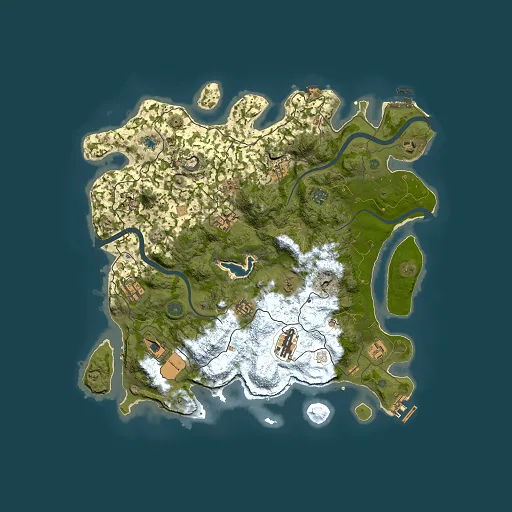 Rust map seed 1574521419, 4000x4000m top-down preview
