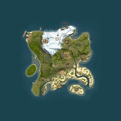 Rust map seed 1466186503, 2500x2500m top-down preview