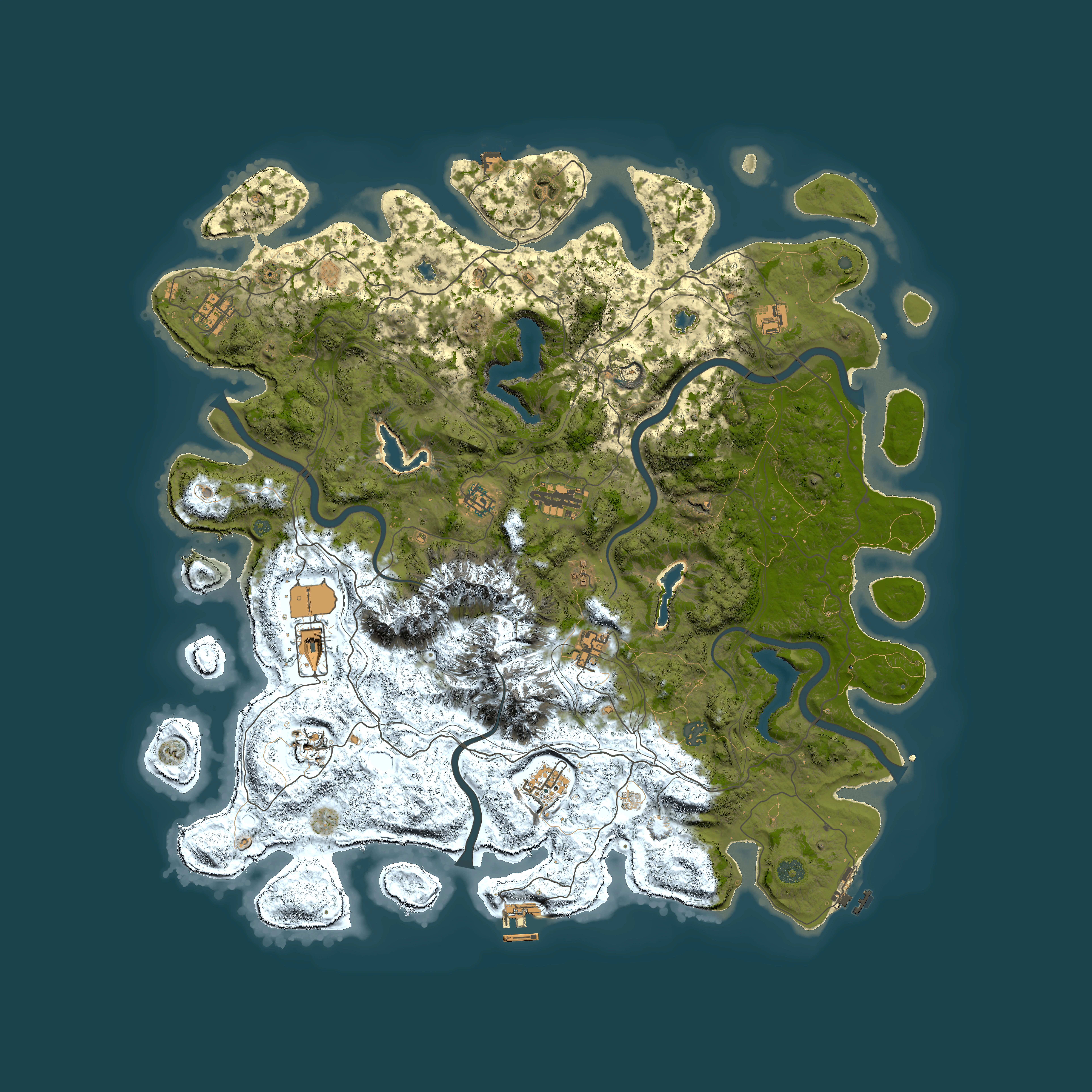 Full top-down render of Rust map seed 1786092549, 5000x5000m