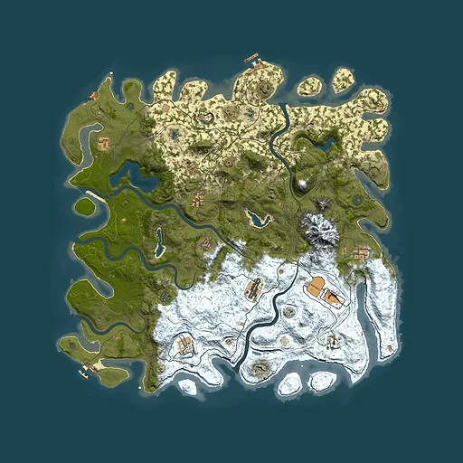 Rust map seed 853407469, 5000x5000m top-down preview