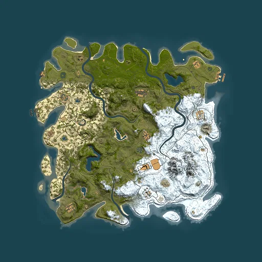 Rust map seed 1182543317, 5000x5000m top-down preview
