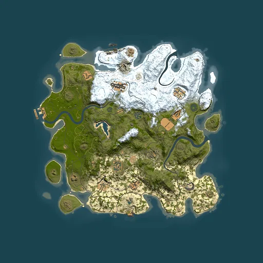 Rust map seed 1245563787, 4000x4000m top-down preview