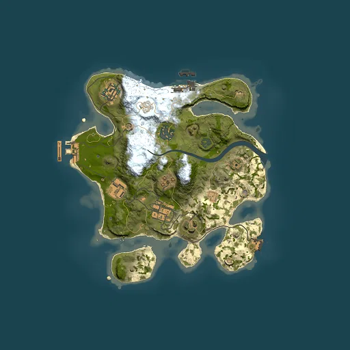 Rust map seed 1733607137, 2500x2500m top-down preview