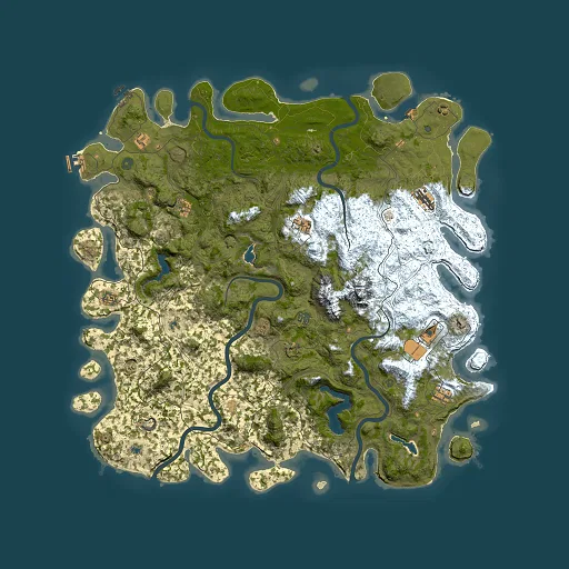 Rust map seed 1332816364, 5500x5500m top-down preview