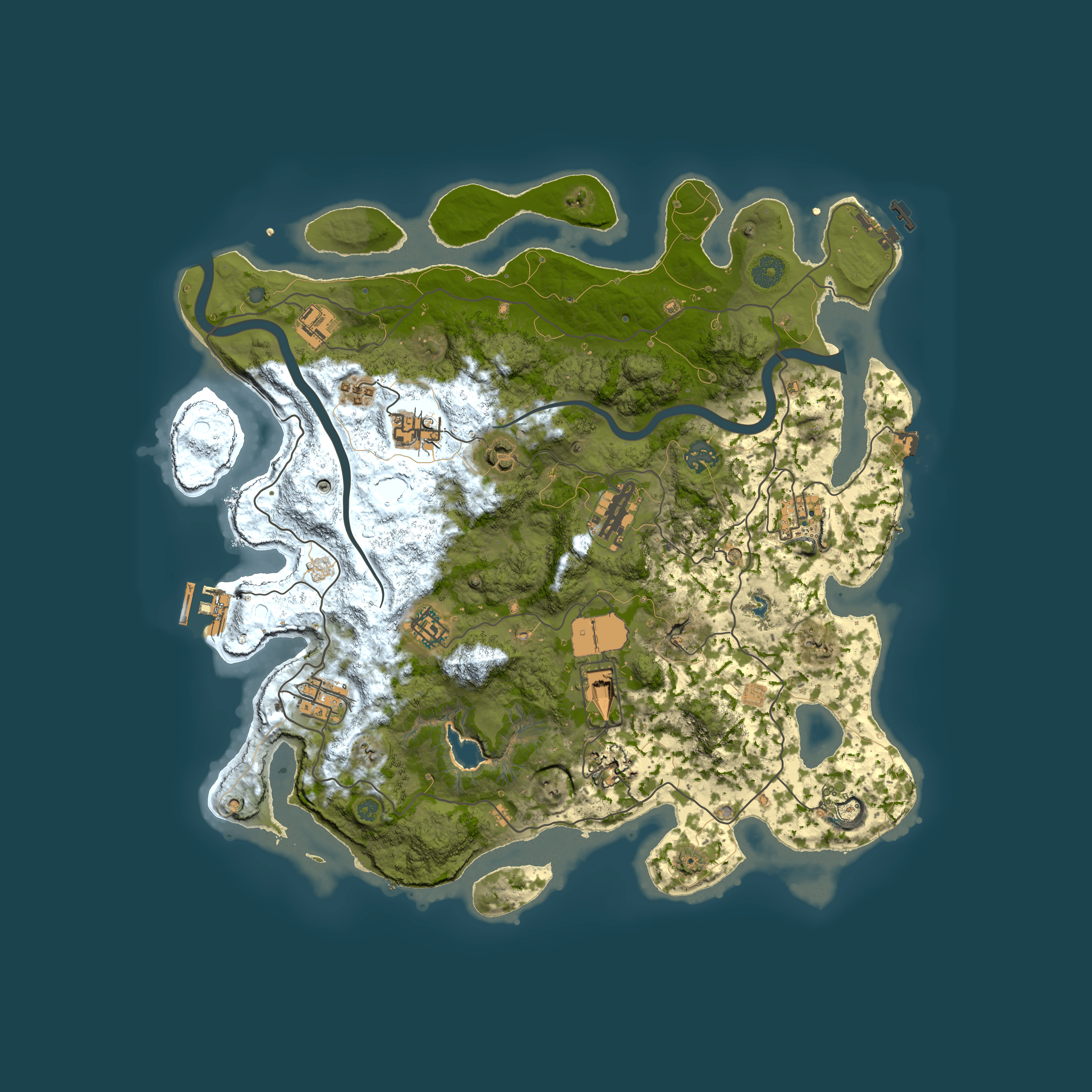 Full top-down render of Rust map seed 512235936, 4000x4000m