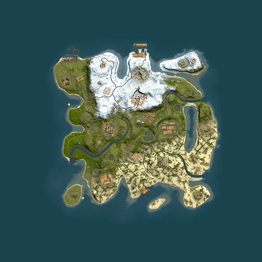 Rust map seed 1303514752, 3000x3000m top-down preview
