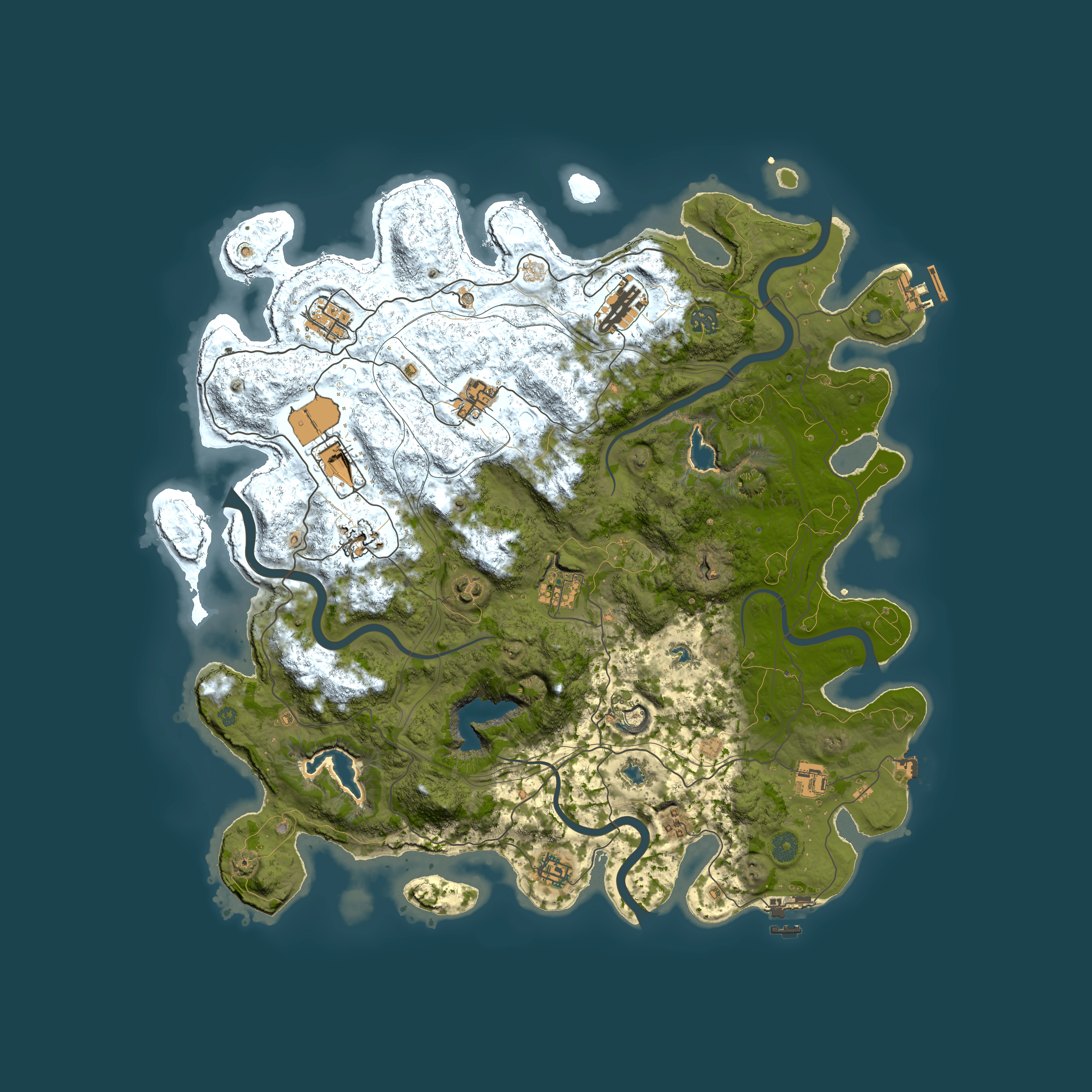 Full top-down render of Rust map seed 620621746, 4500x4500m