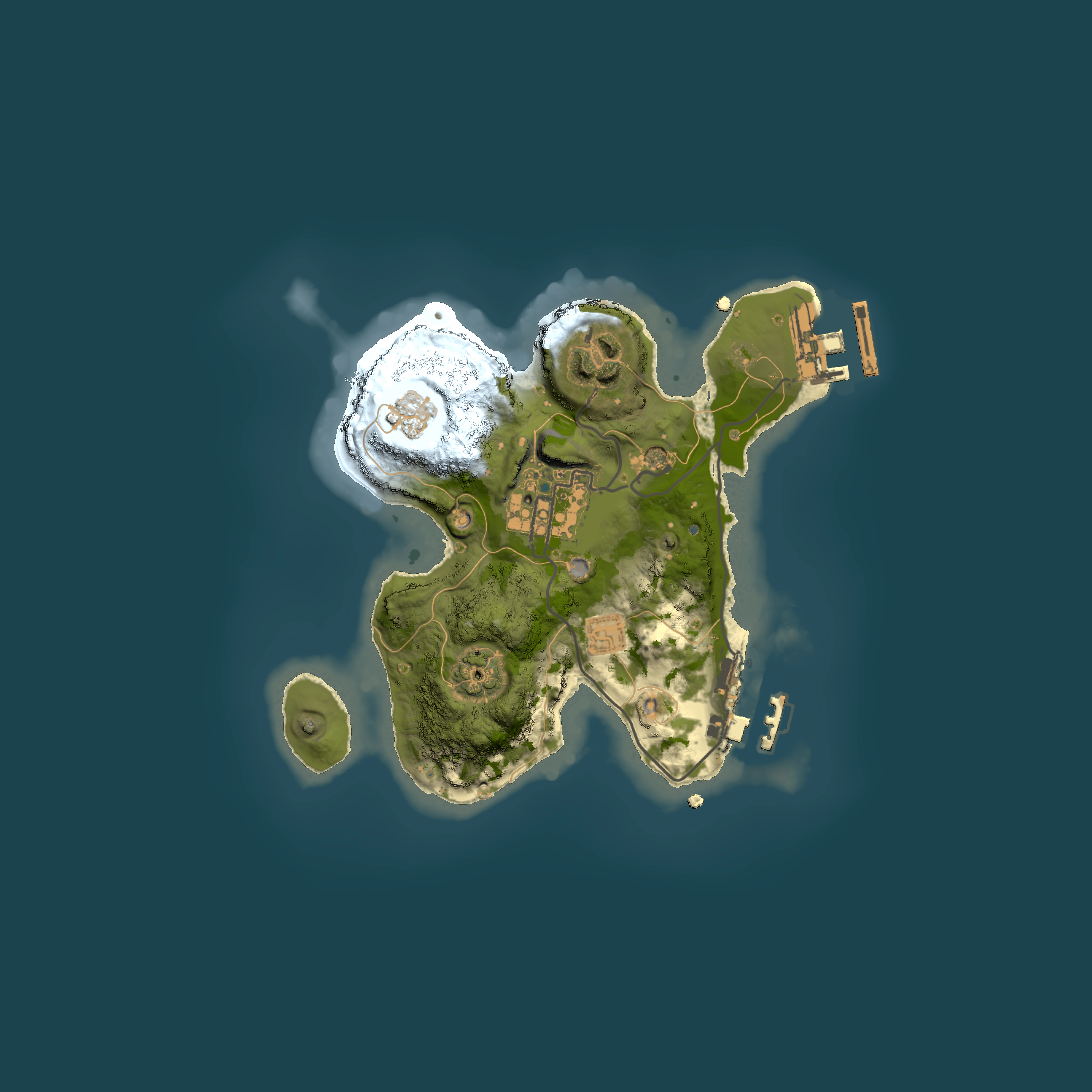 Full top-down render of Rust map seed 462589710, 2000x2000m