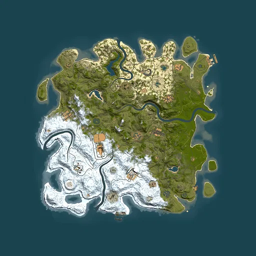 Rust map seed 1852427034, 4500x4500m top-down preview