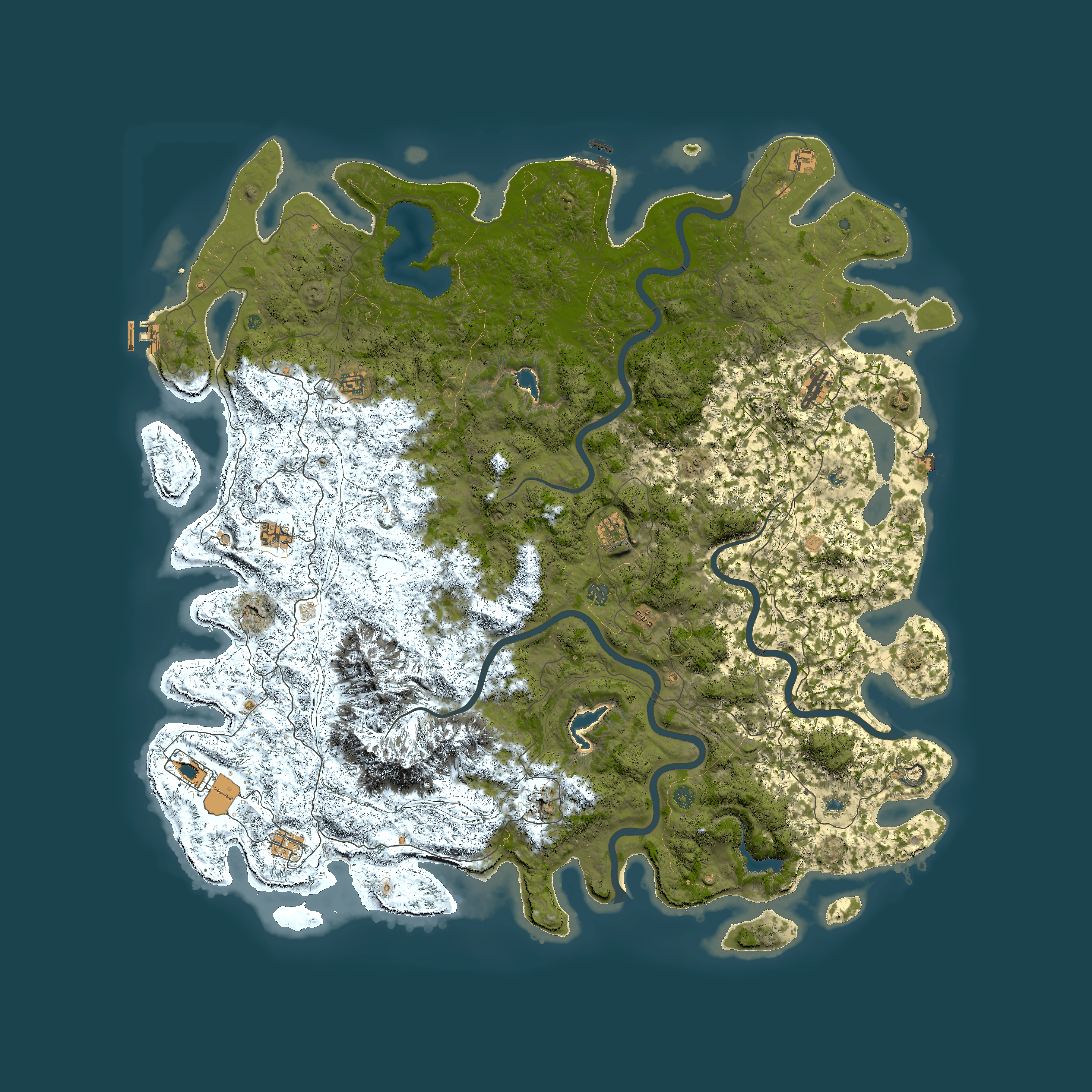 Full top-down render of Rust map seed 1514956509, 6000x6000m