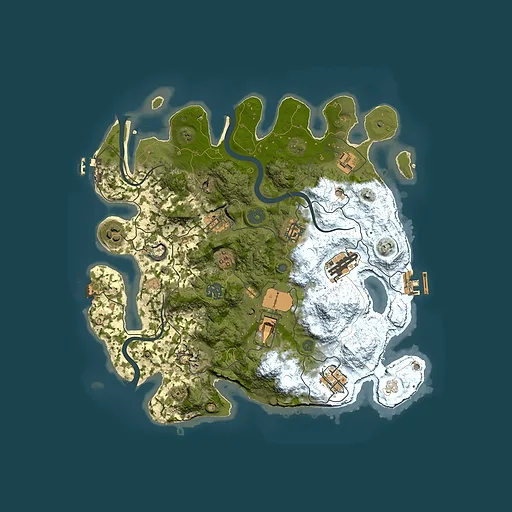 Rust map seed 84221841, 3500x3500m top-down preview