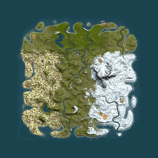 Rust map seed 828371518, 6000x6000m top-down preview