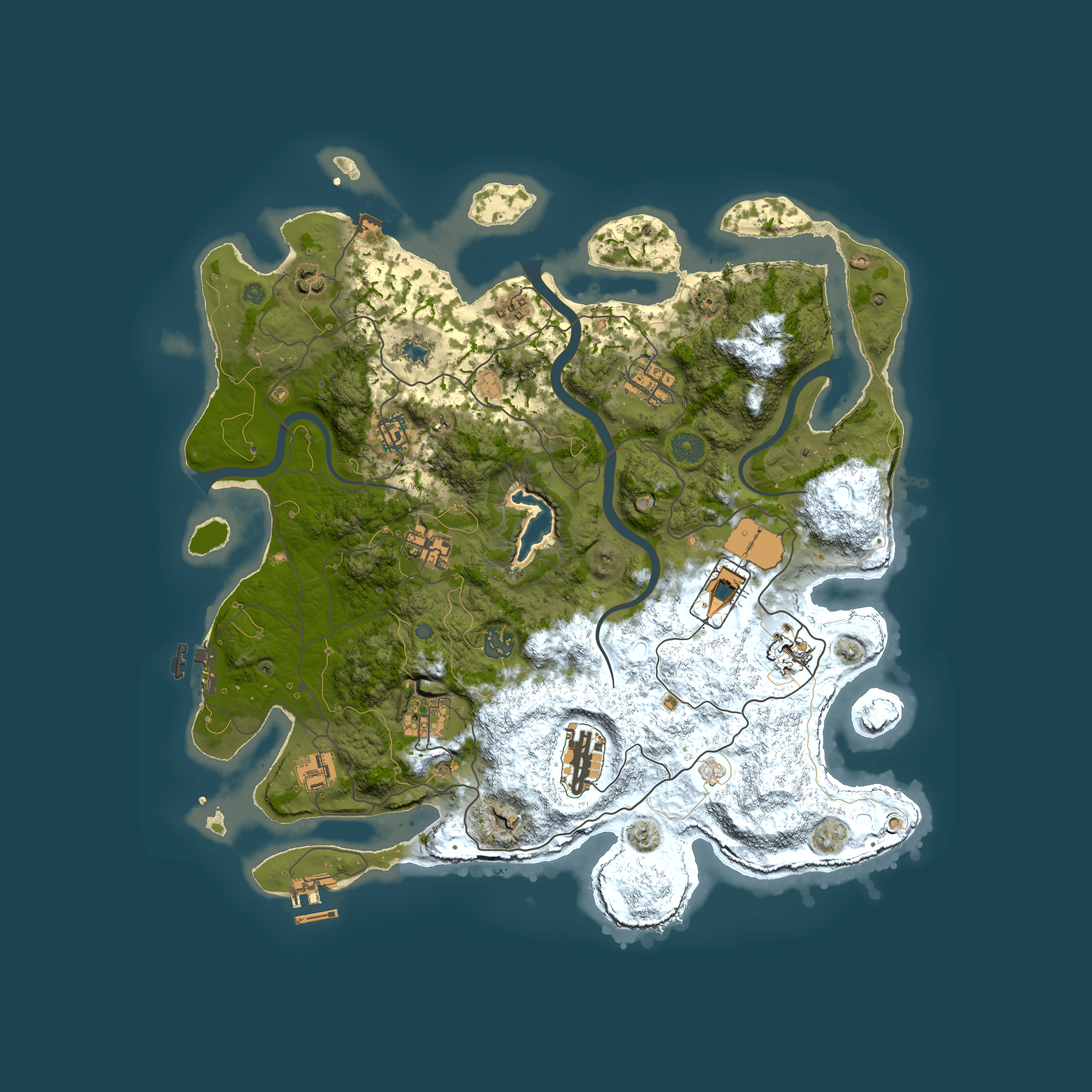 Full top-down render of Rust map seed 484339628, 4000x4000m