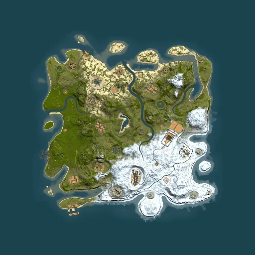 Rust map seed 484339628, 4000x4000m top-down preview