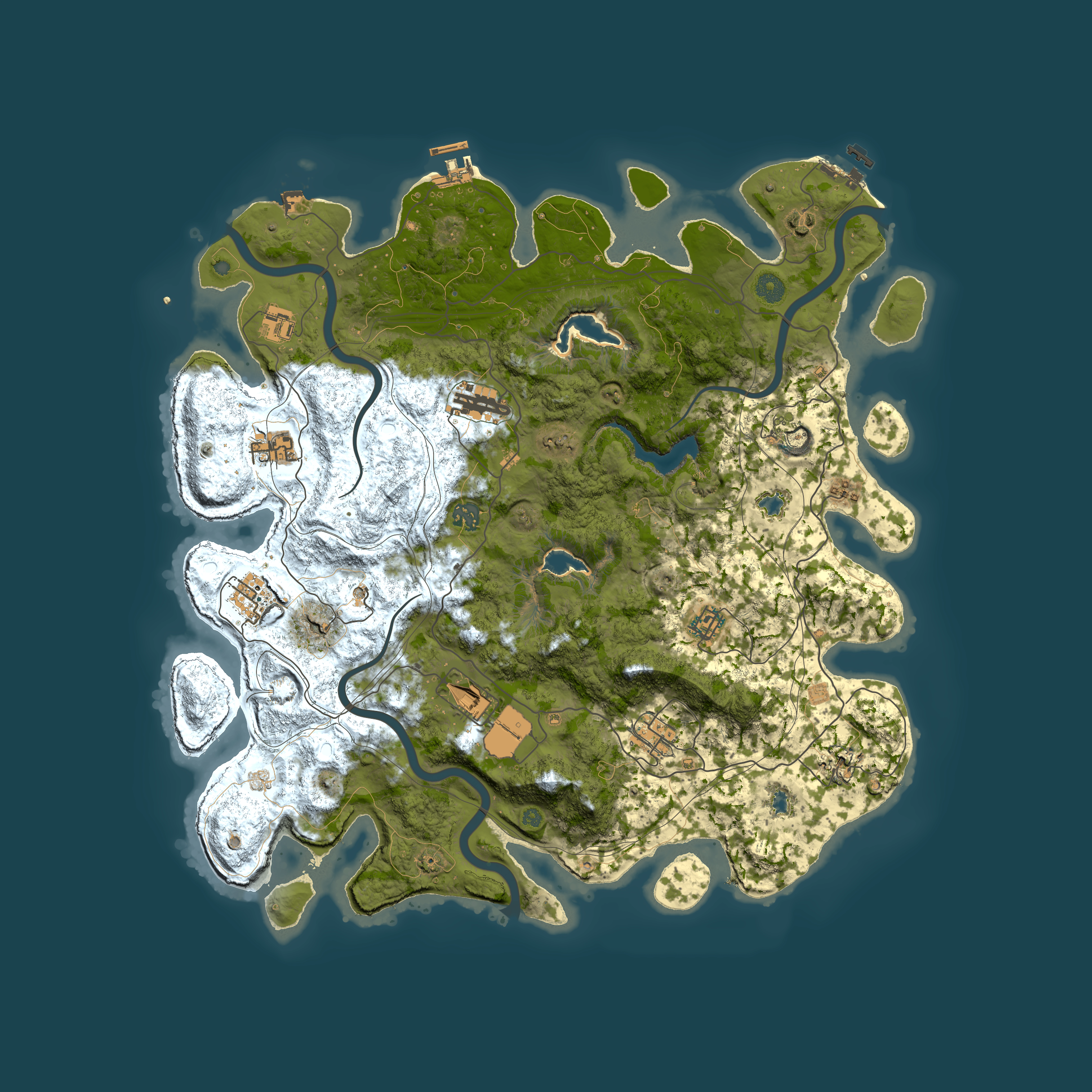 Full top-down render of Rust map seed 1097763126, 4500x4500m