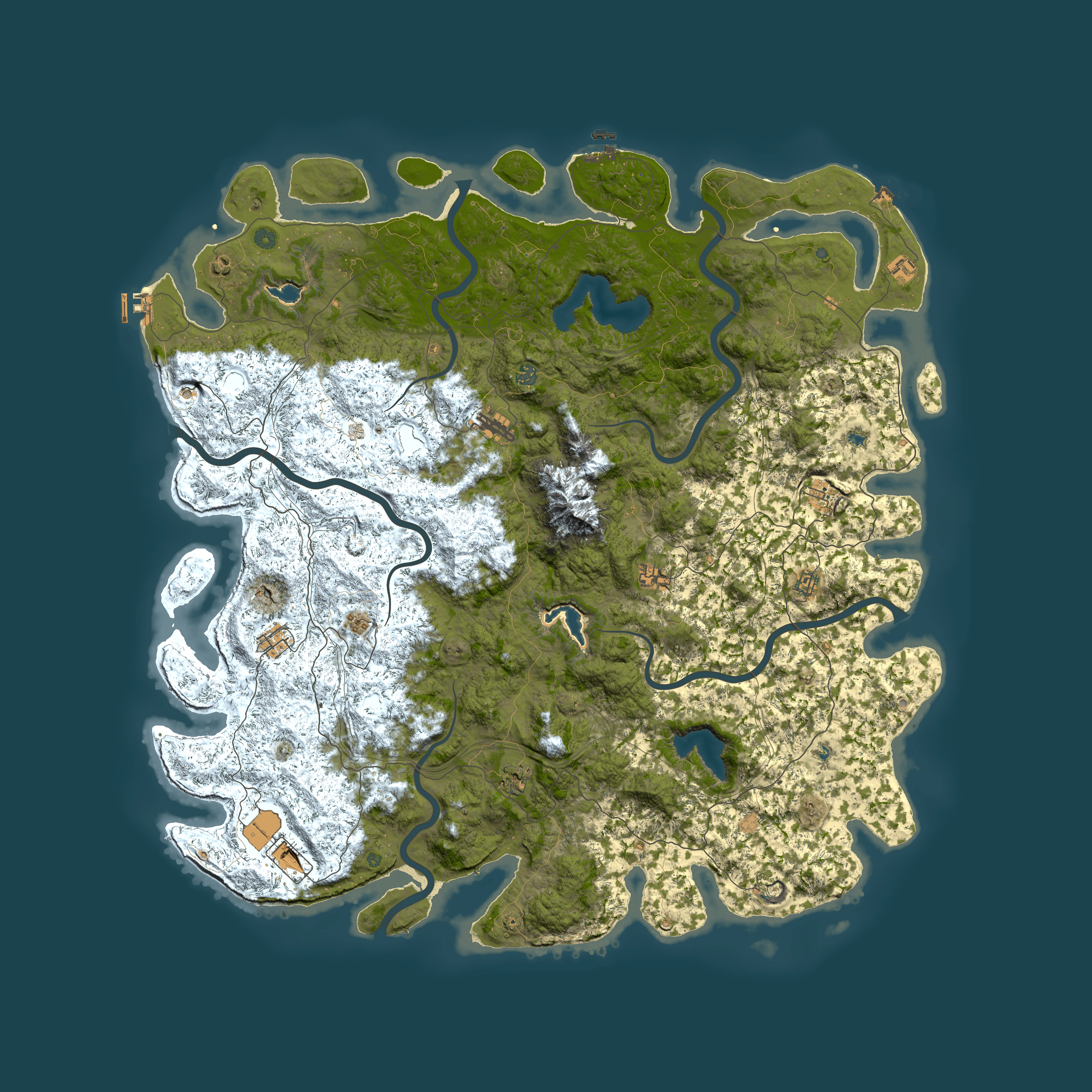Full top-down render of Rust map seed 370705909, 6000x6000m