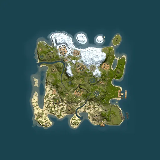 Rust map seed 1642080154, 3000x3000m top-down preview