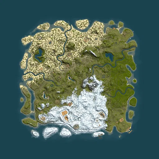 Rust map seed 217135160, 6000x6000m top-down preview
