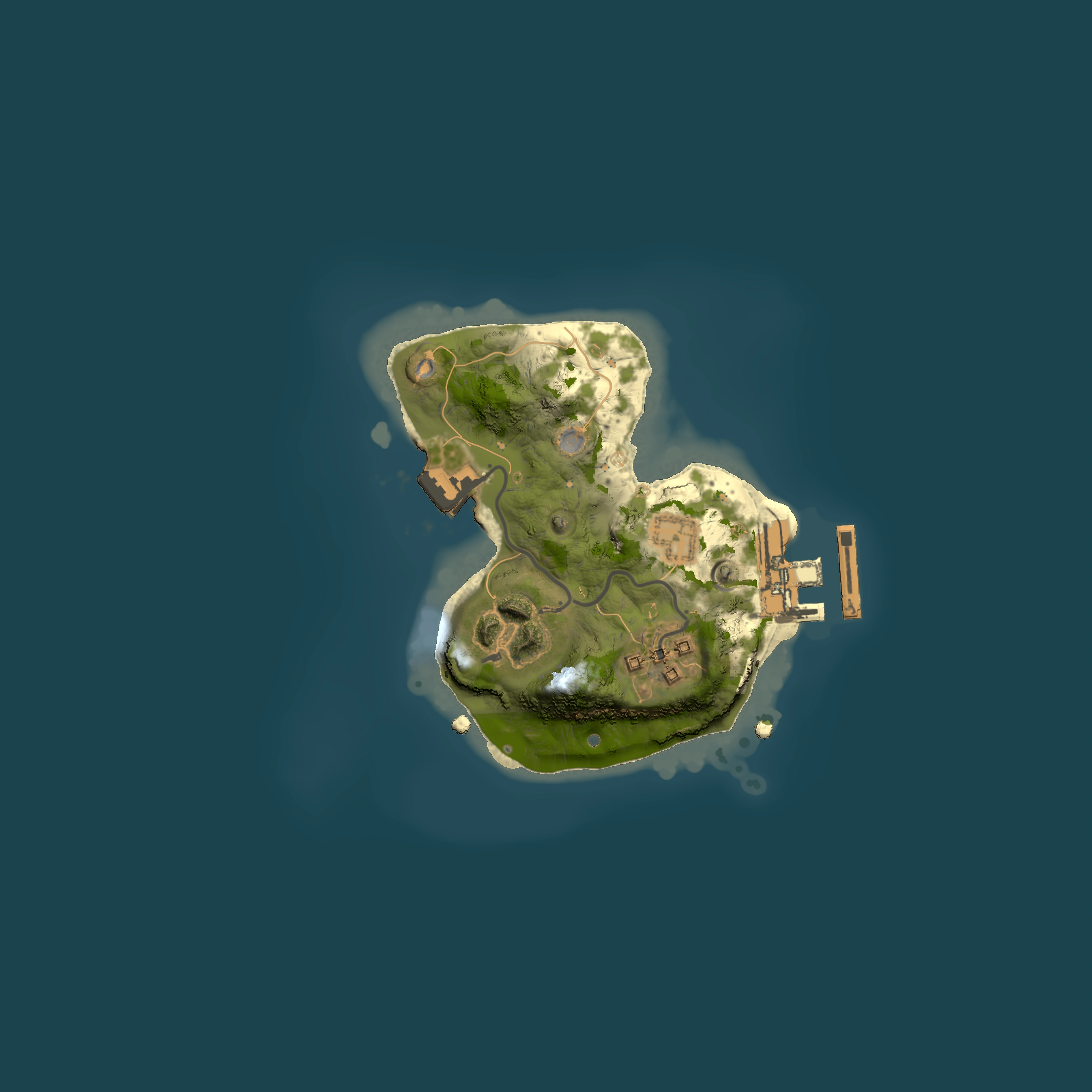 Full top-down render of Rust map seed 1653328099, 1500x1500m