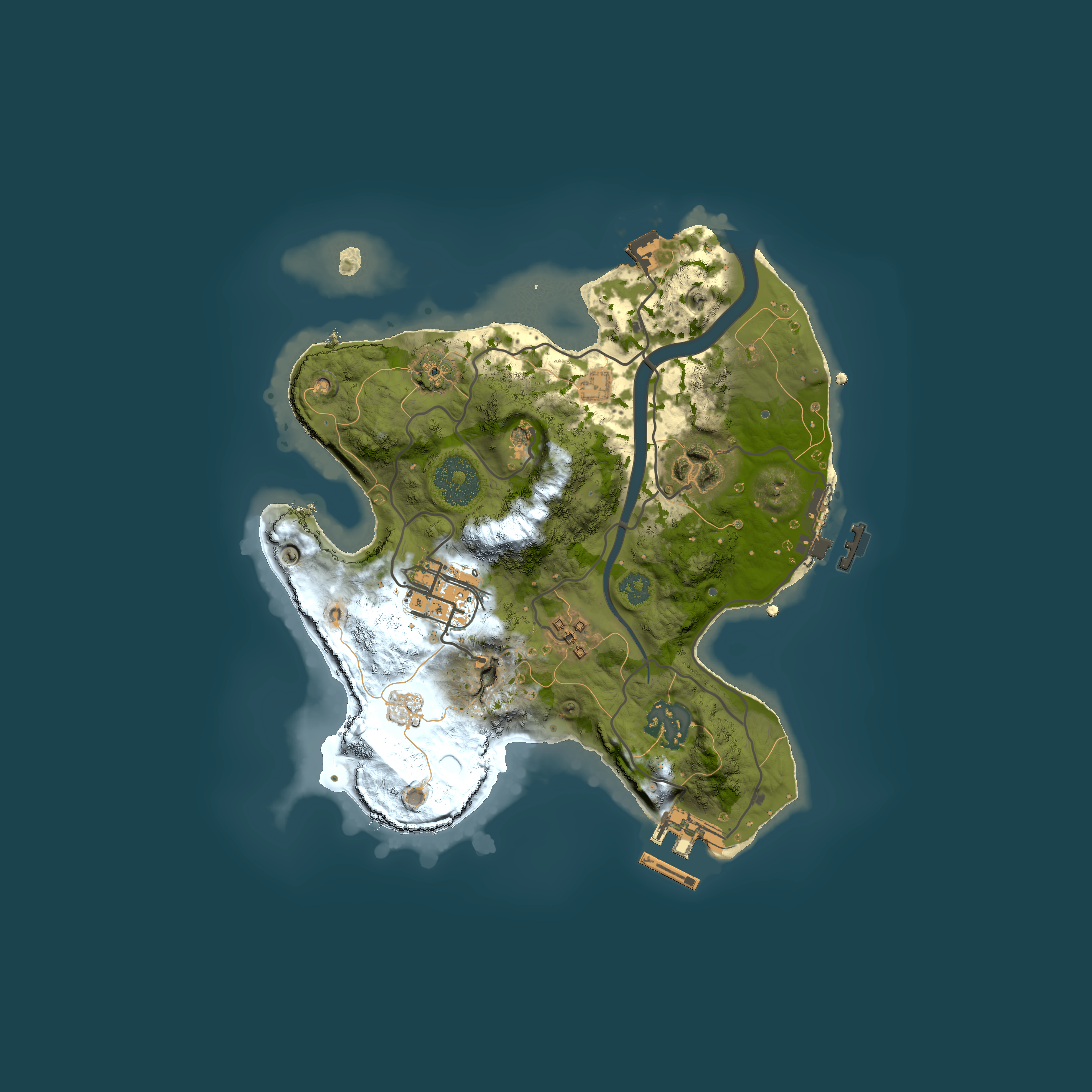 Full top-down render of Rust map seed 1925028199, 2500x2500m