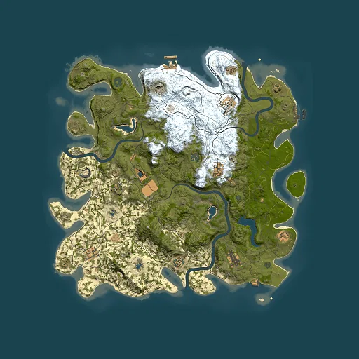 Rust map seed 2046010707, 4500x4500m top-down preview