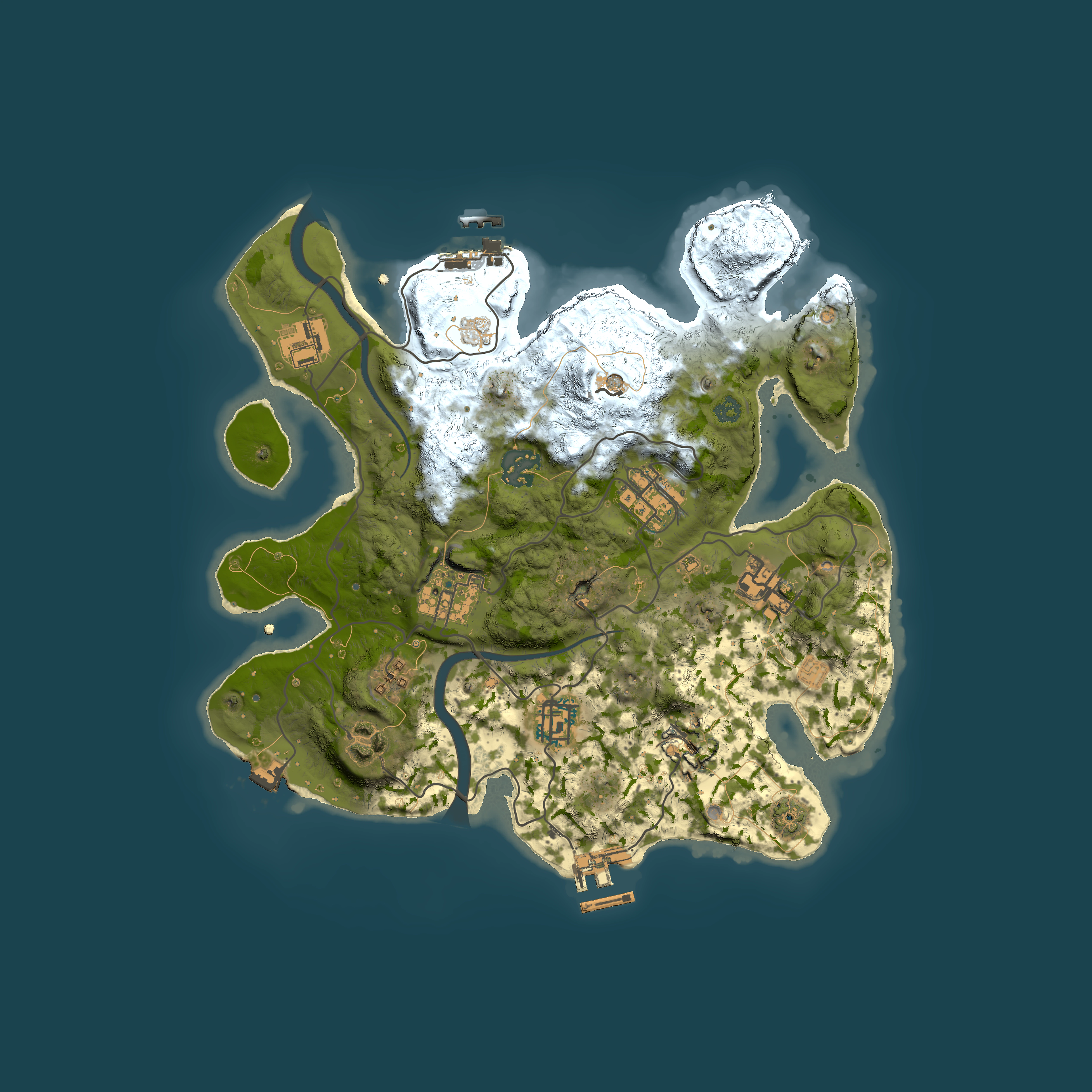 Full top-down render of Rust map seed 995439962, 3000x3000m