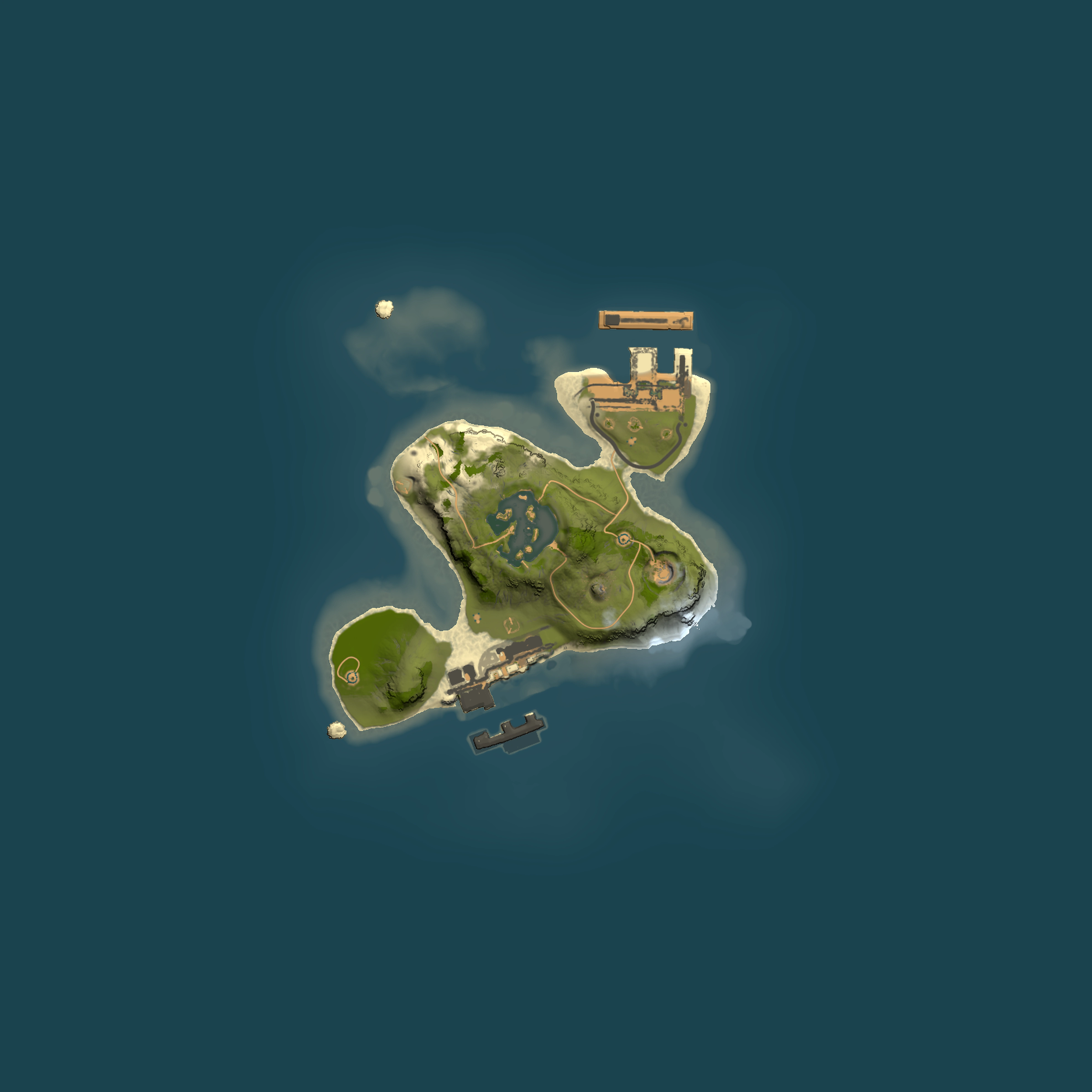 Full top-down render of Rust map seed 662174048, 1500x1500m