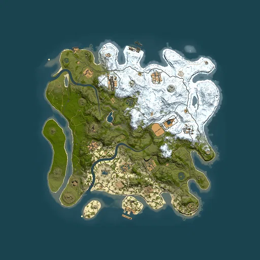Rust map seed 675970764, 4000x4000m top-down preview