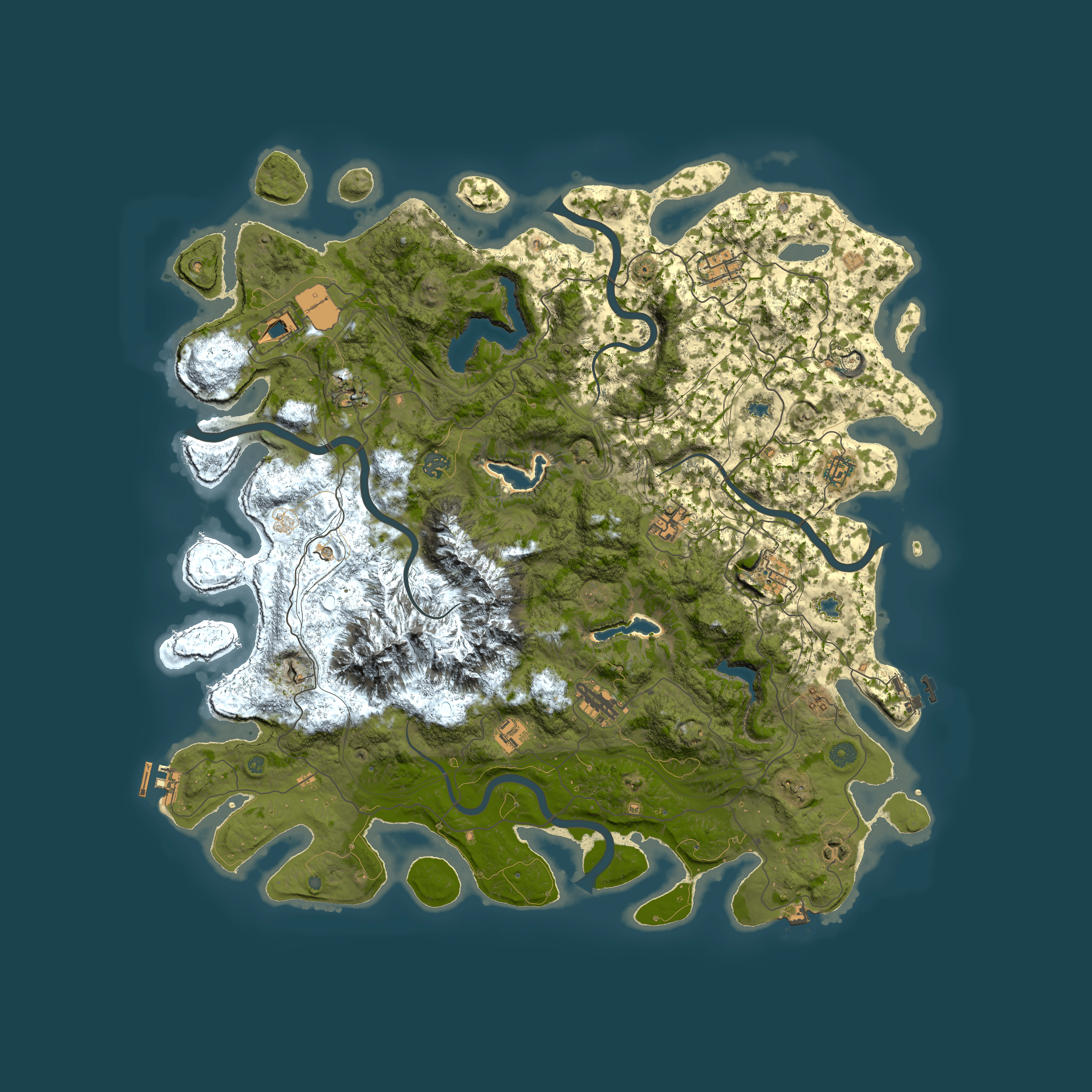 Full top-down render of Rust map seed 1574700776, 5000x5000m