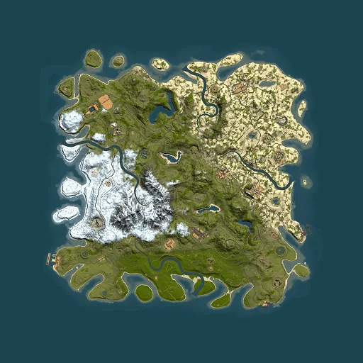 Rust map seed 1574700776, 5000x5000m top-down preview