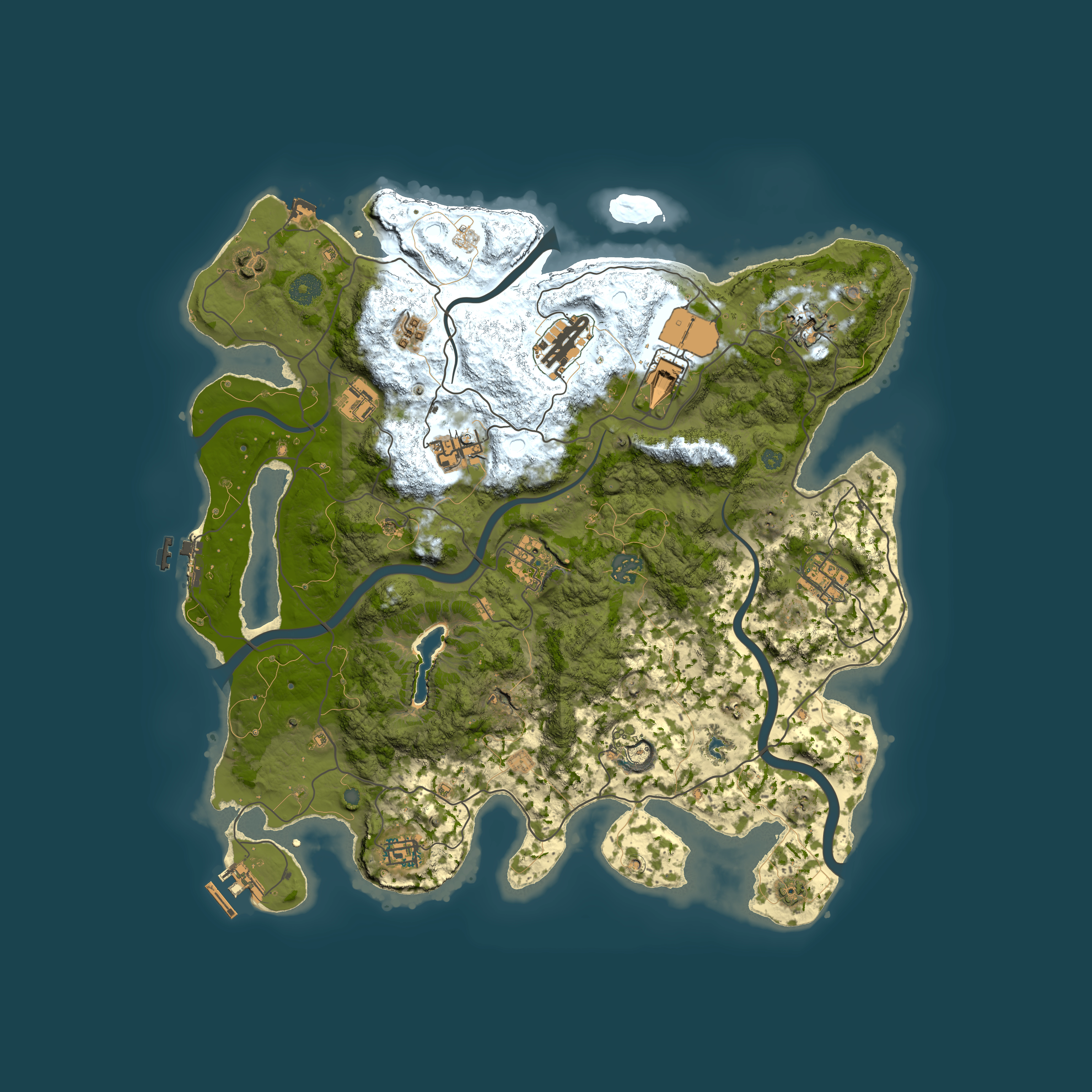 Full top-down render of Rust map seed 1638787339, 4000x4000m