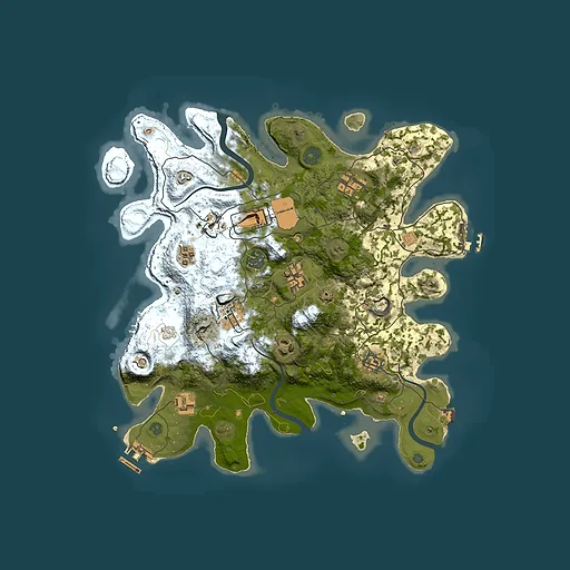 Rust map seed 576123279, 3500x3500m top-down preview