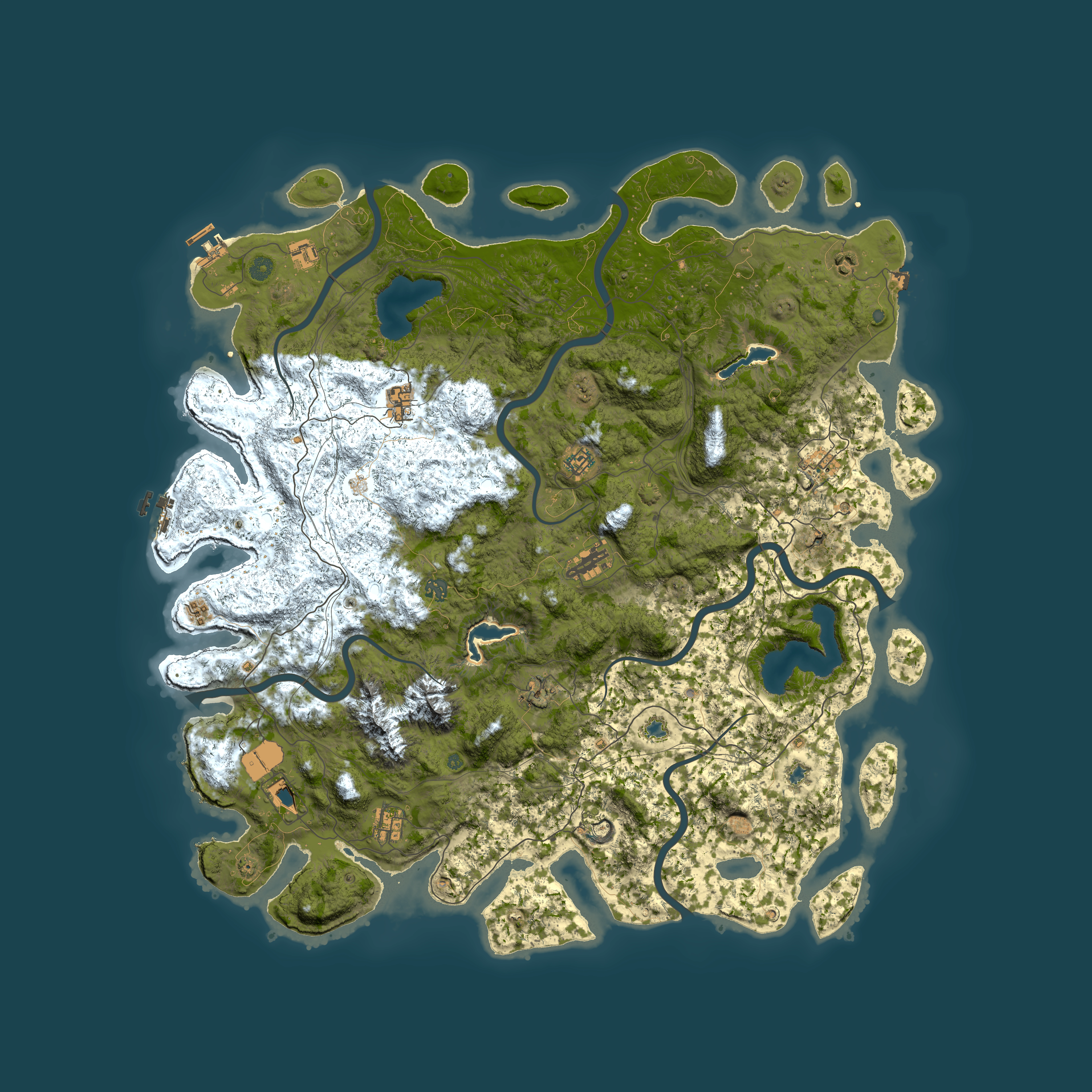 Full top-down render of Rust map seed 45158871, 5500x5500m