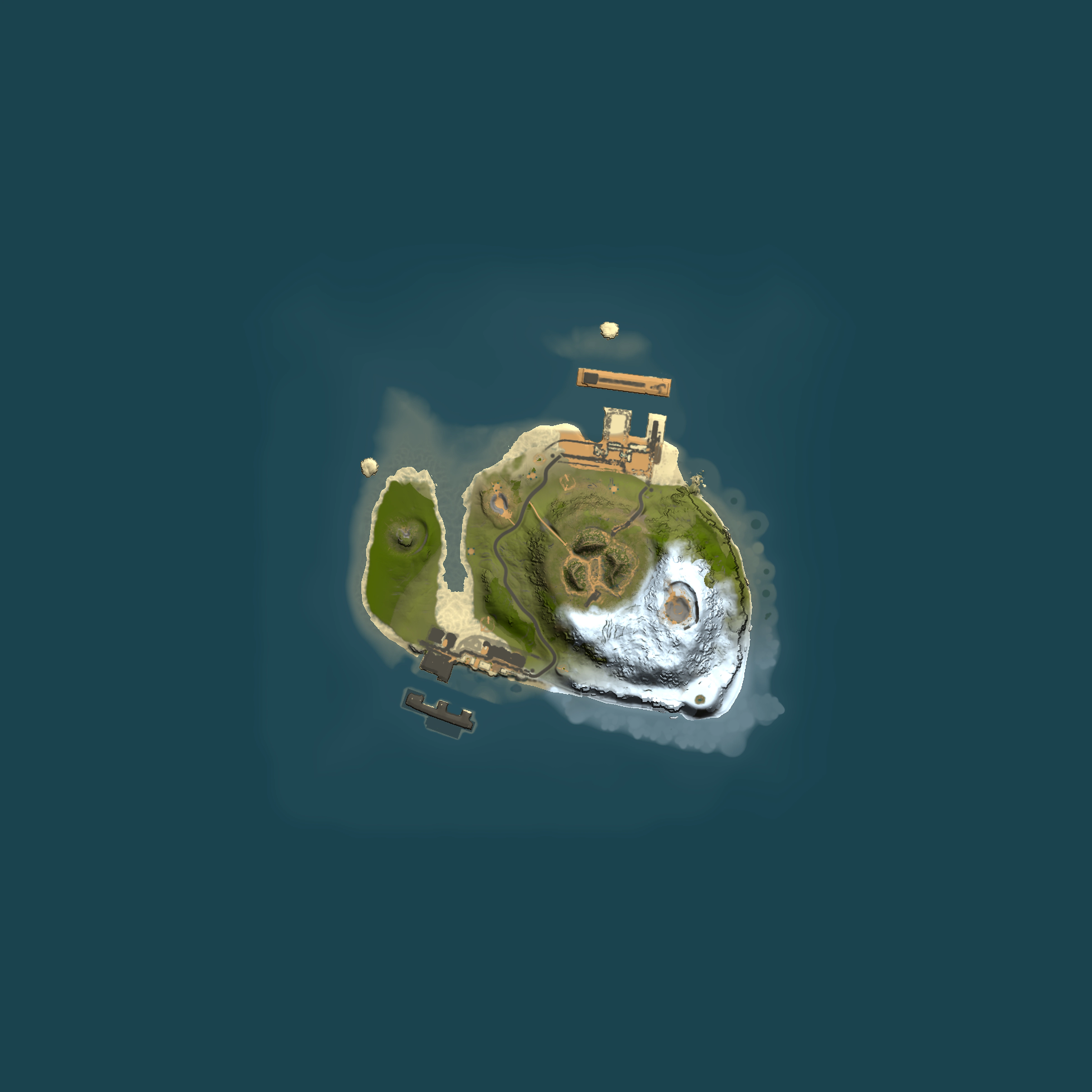 Full top-down render of Rust map seed 1815719824, 1500x1500m