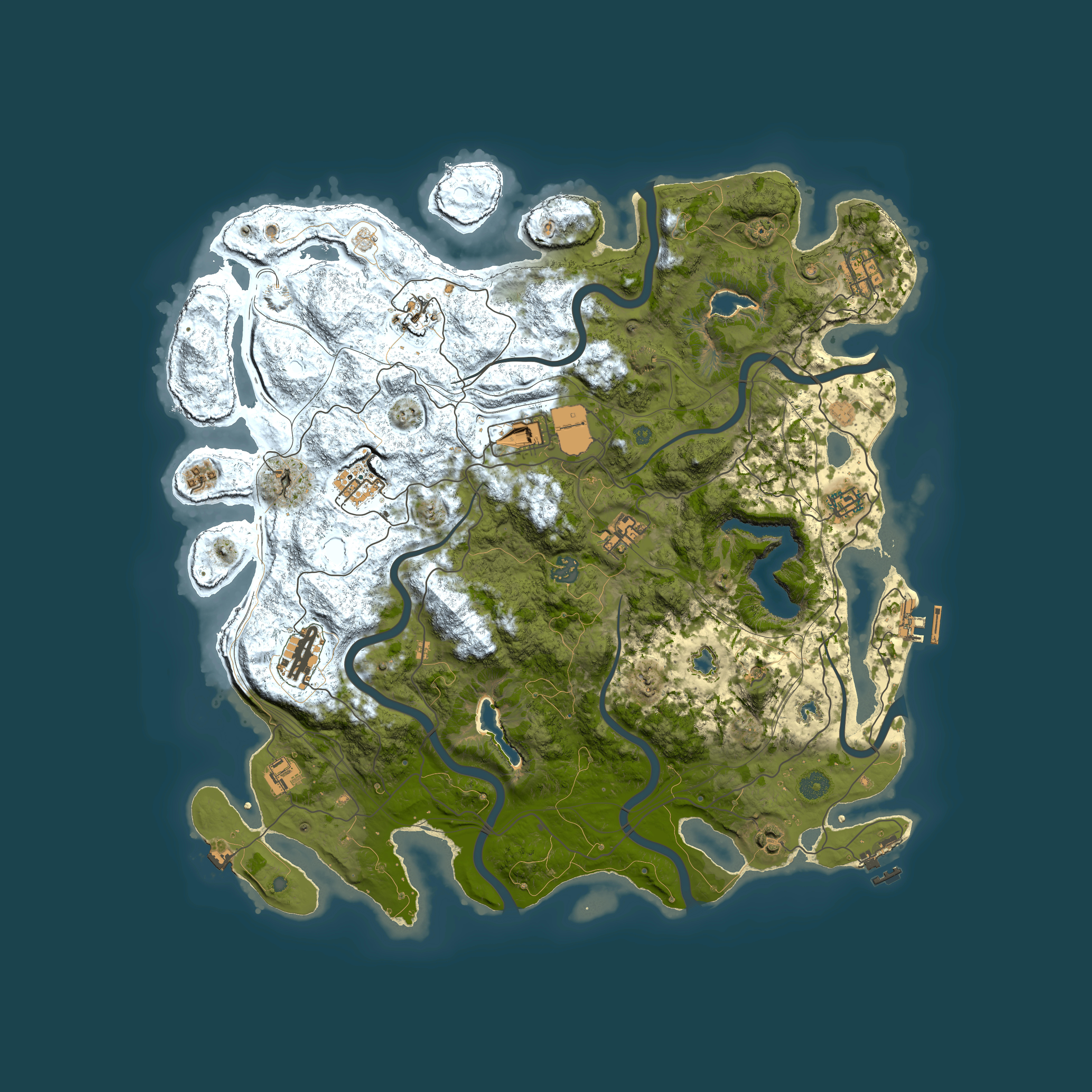 Full top-down render of Rust map seed 856023831, 4500x4500m