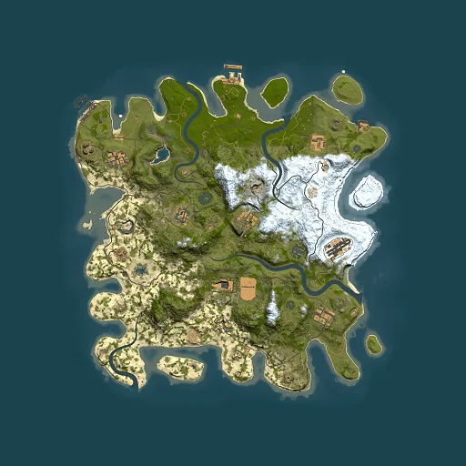 Rust map seed 1378047506, 4000x4000m top-down preview