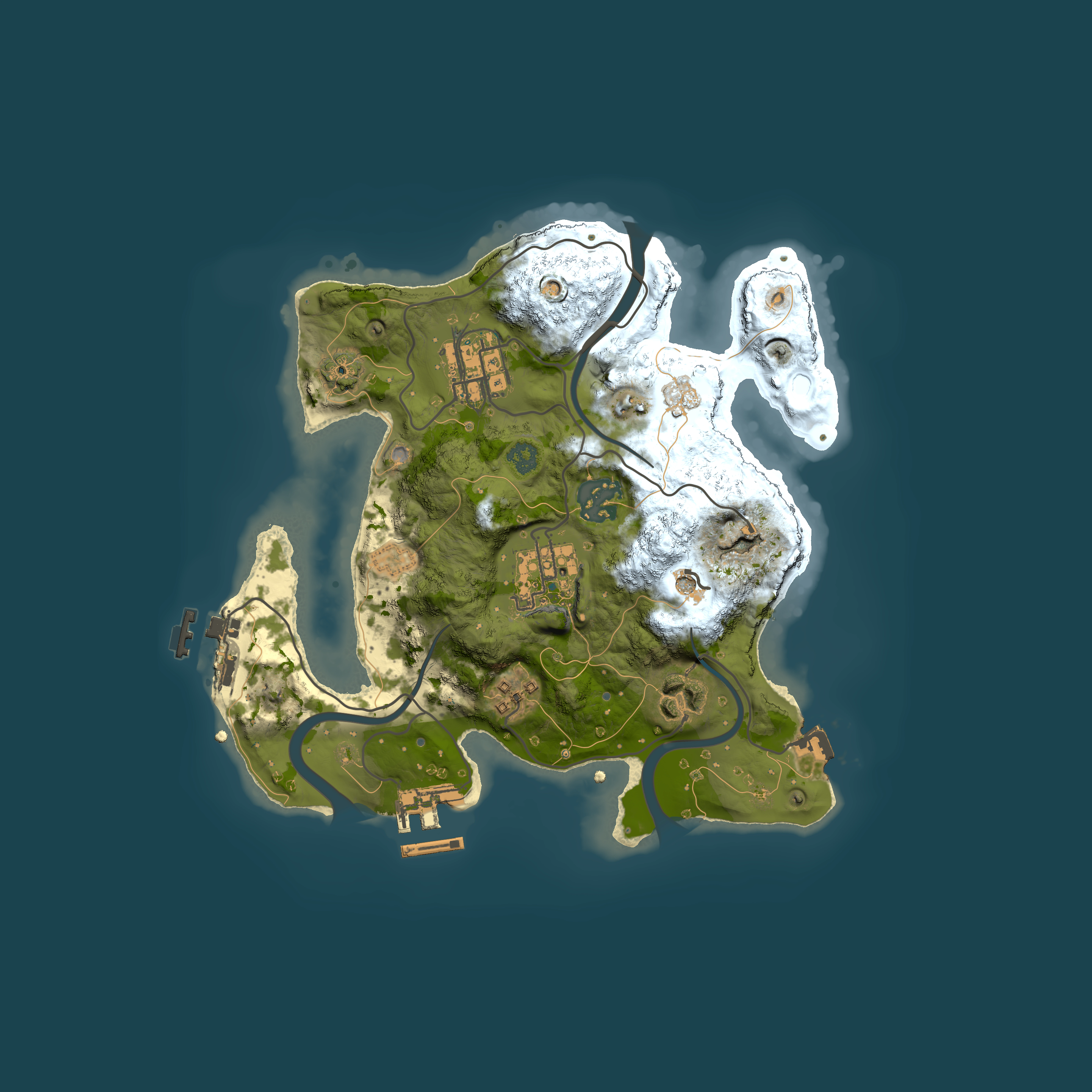 Full top-down render of Rust map seed 1750217229, 2500x2500m