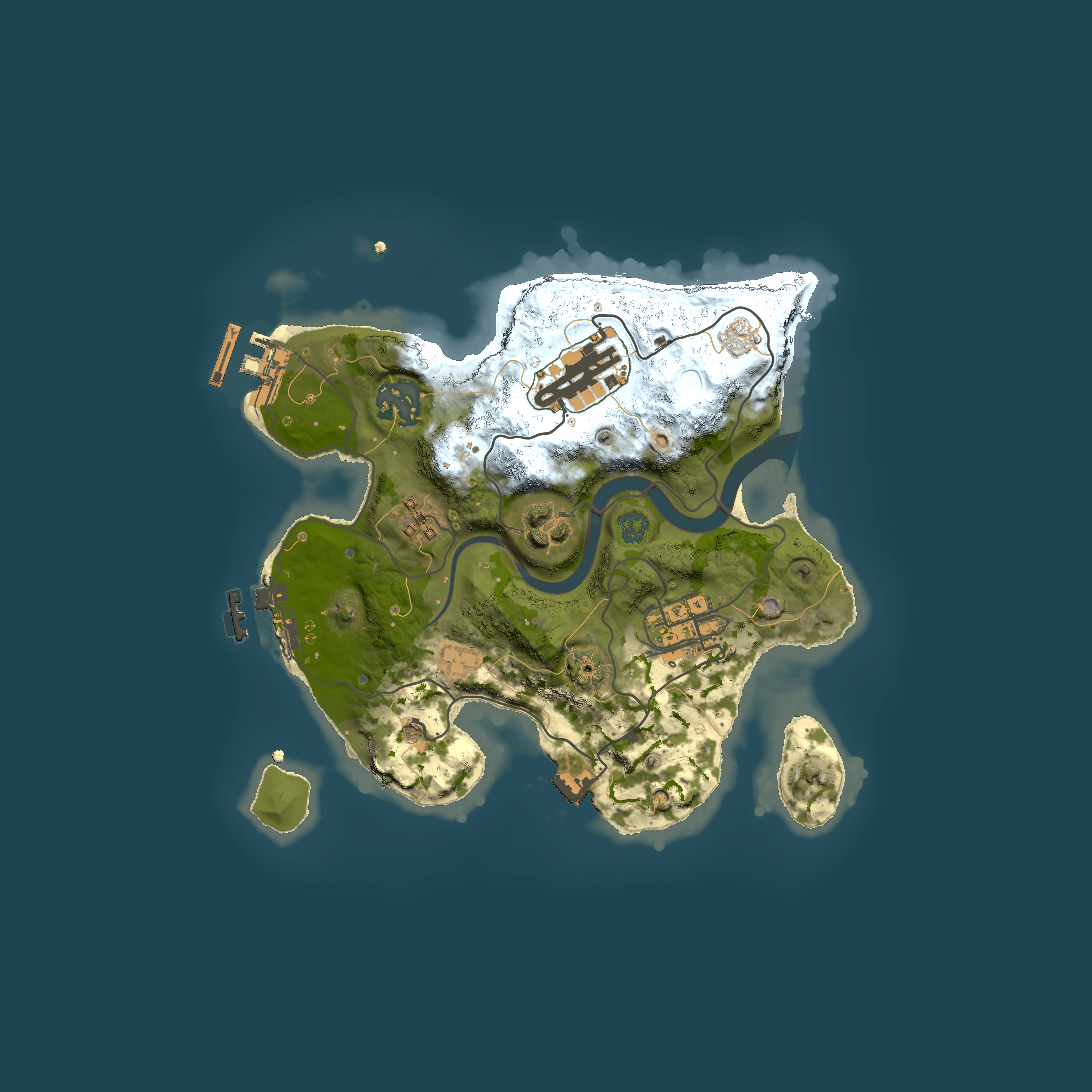 Full top-down render of Rust map seed 1682581649, 2500x2500m