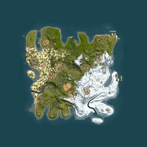 Rust map seed 1598779504, 3500x3500m top-down preview