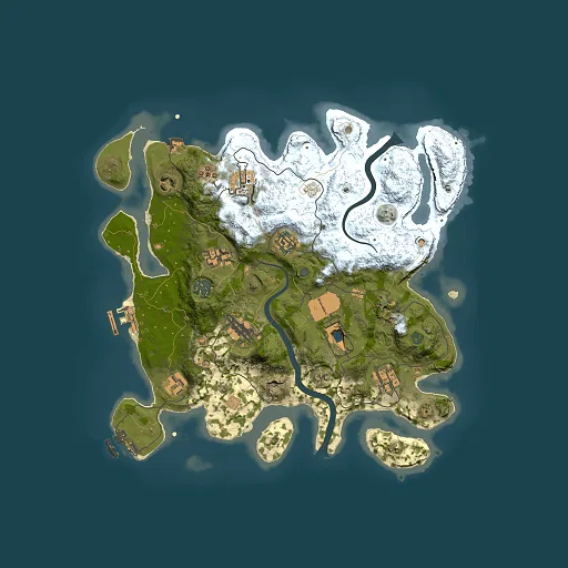 Rust map seed 135977070, 3500x3500m top-down preview
