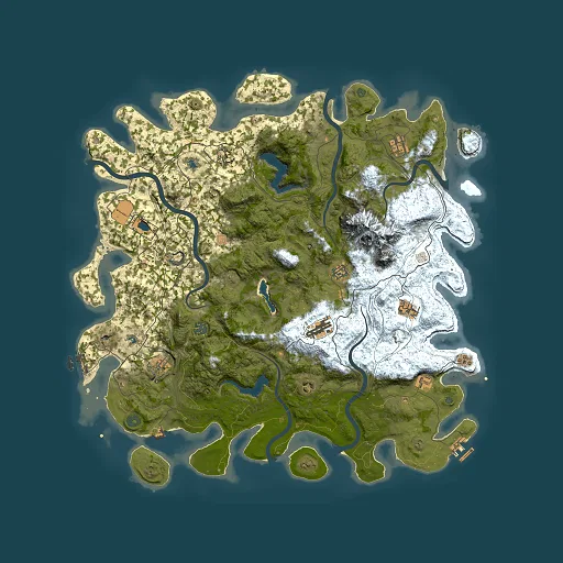 Rust map seed 1271271100, 5000x5000m top-down preview