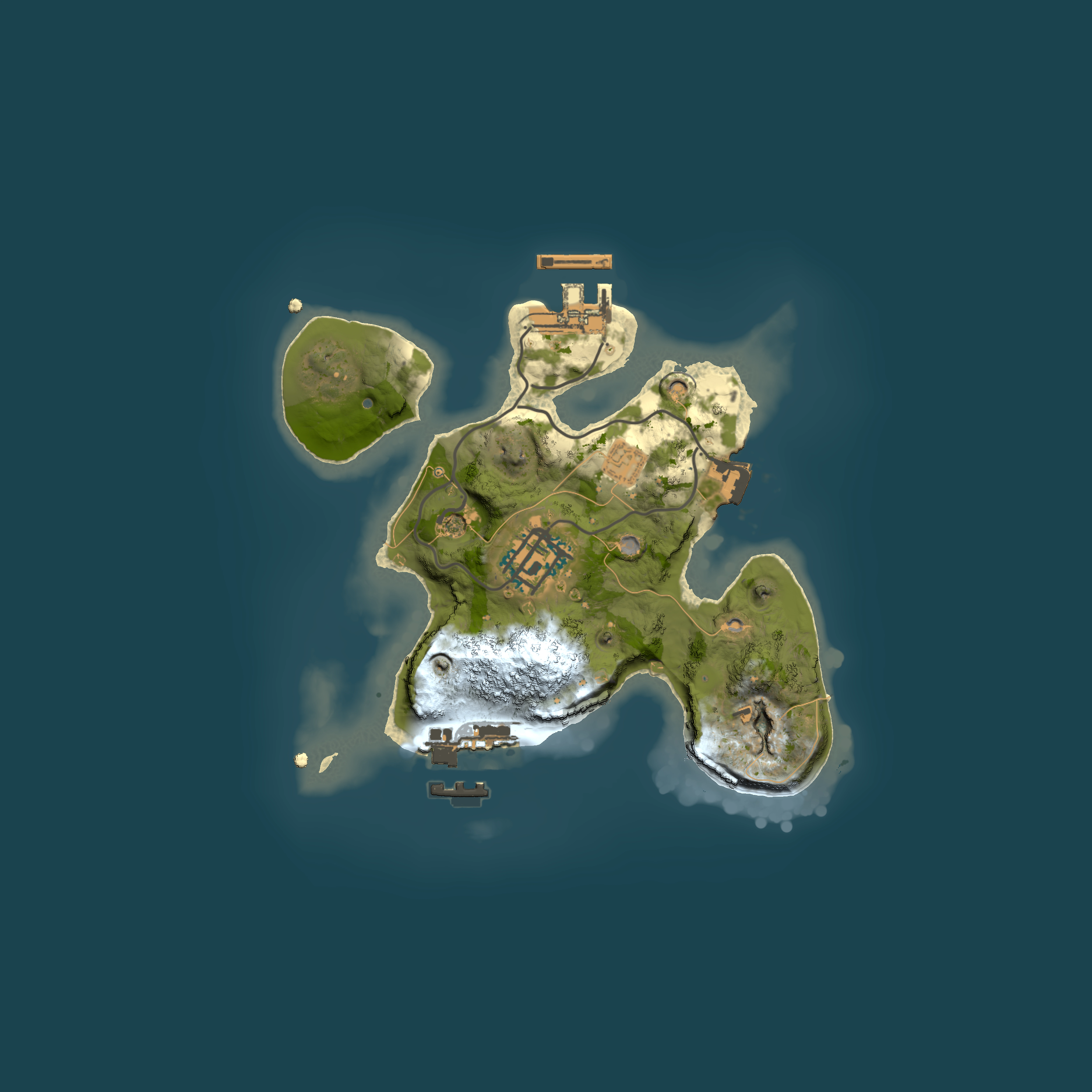 Full top-down render of Rust map seed 1849427471, 2000x2000m