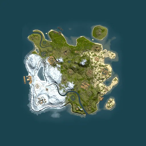 Rust map seed 142627735, 3000x3000m top-down preview