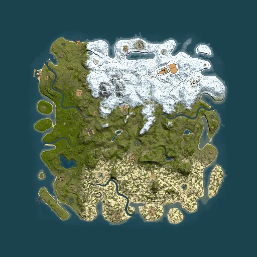 Rust map seed 581399656, 5500x5500m top-down preview