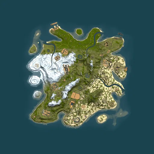 Rust map seed 936062505, 3500x3500m top-down preview