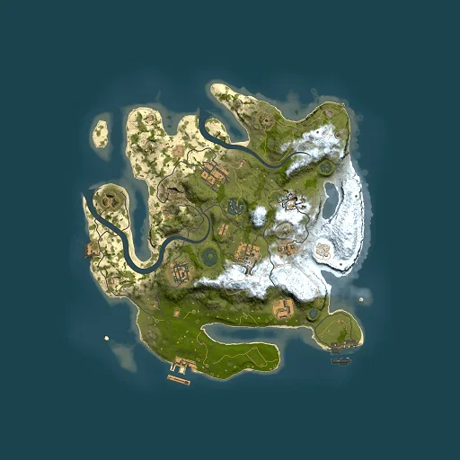 Rust map seed 13028630, 3000x3000m top-down preview
