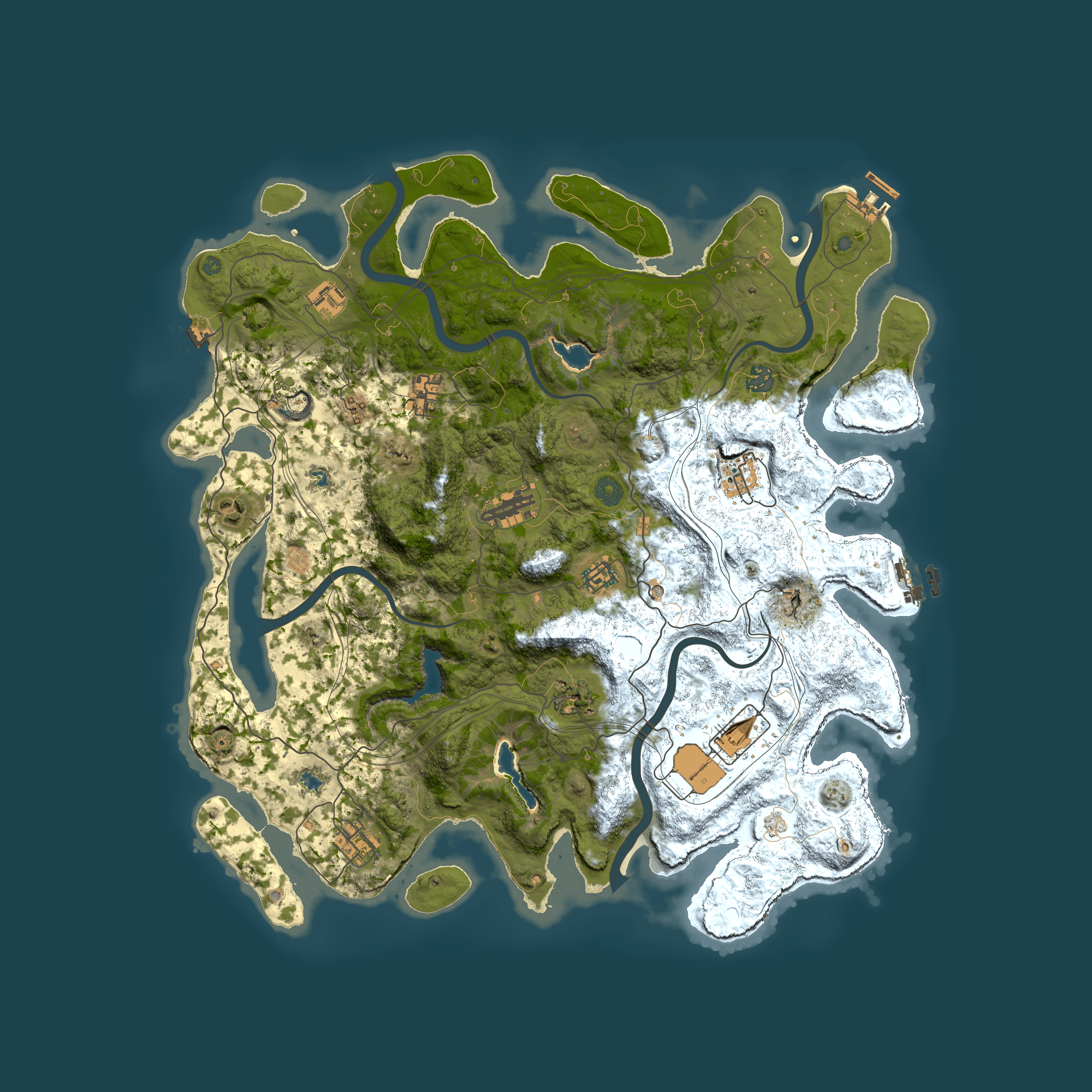 Full top-down render of Rust map seed 1530704042, 4500x4500m