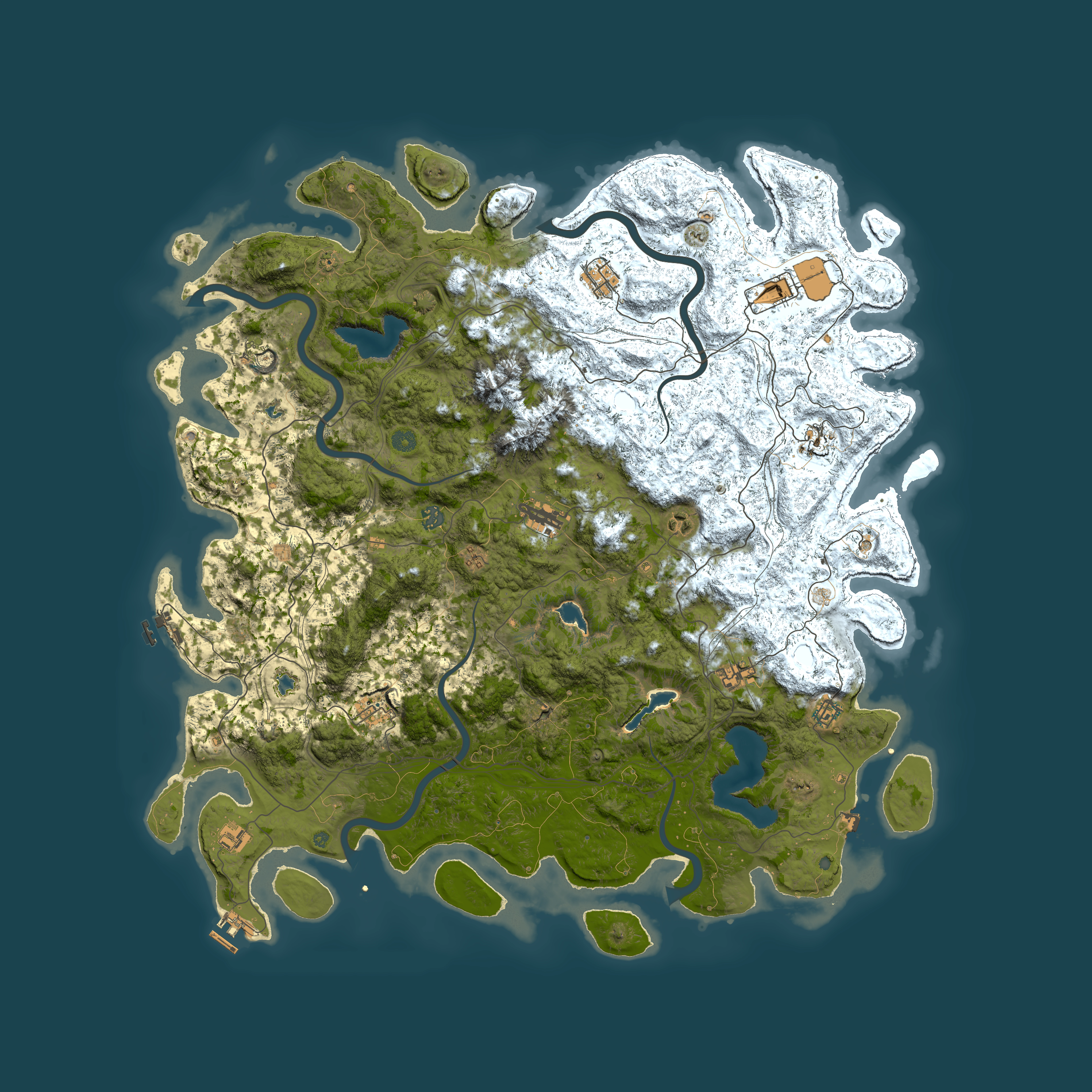 Full top-down render of Rust map seed 1190999067, 5500x5500m