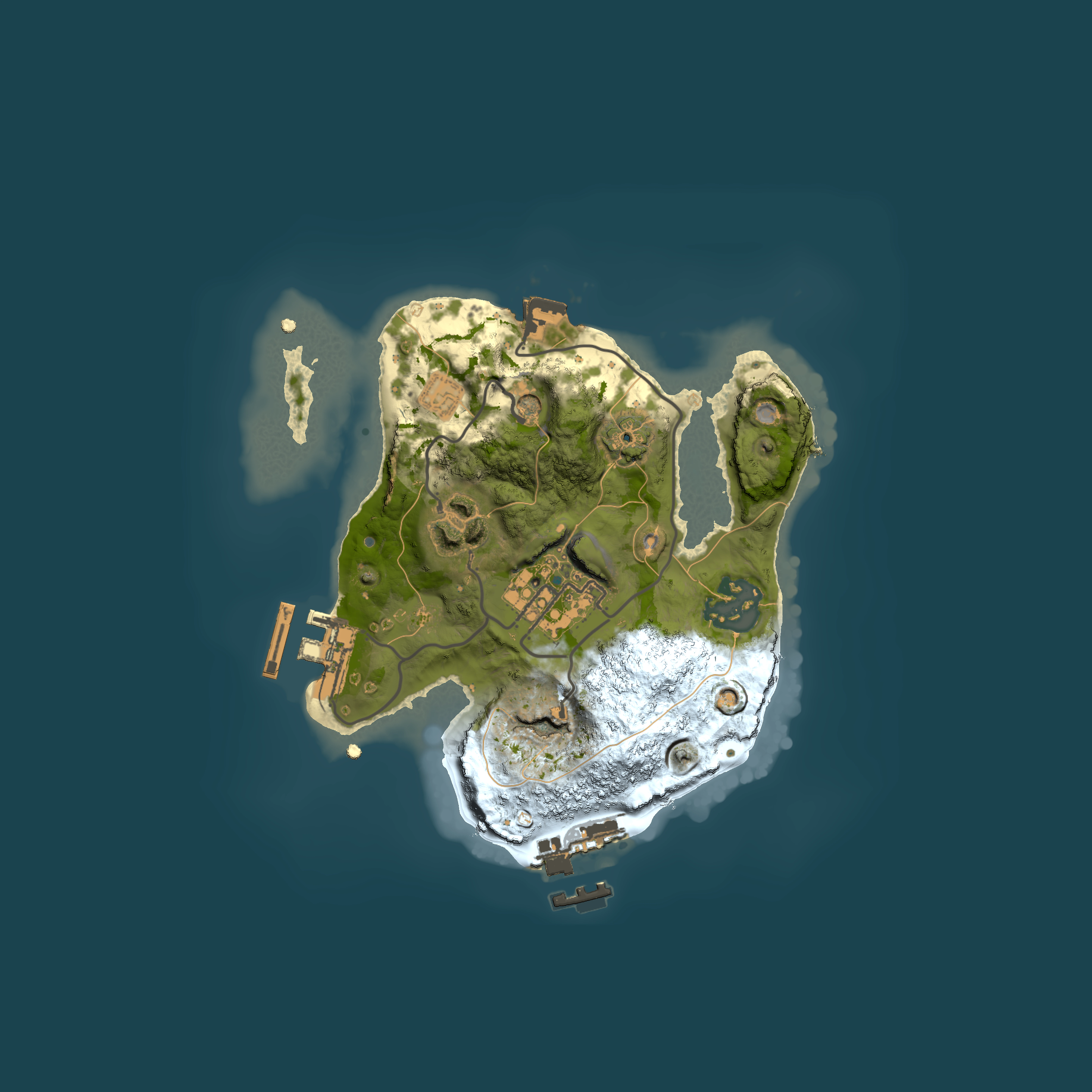 Full top-down render of Rust map seed 2131349249, 2000x2000m