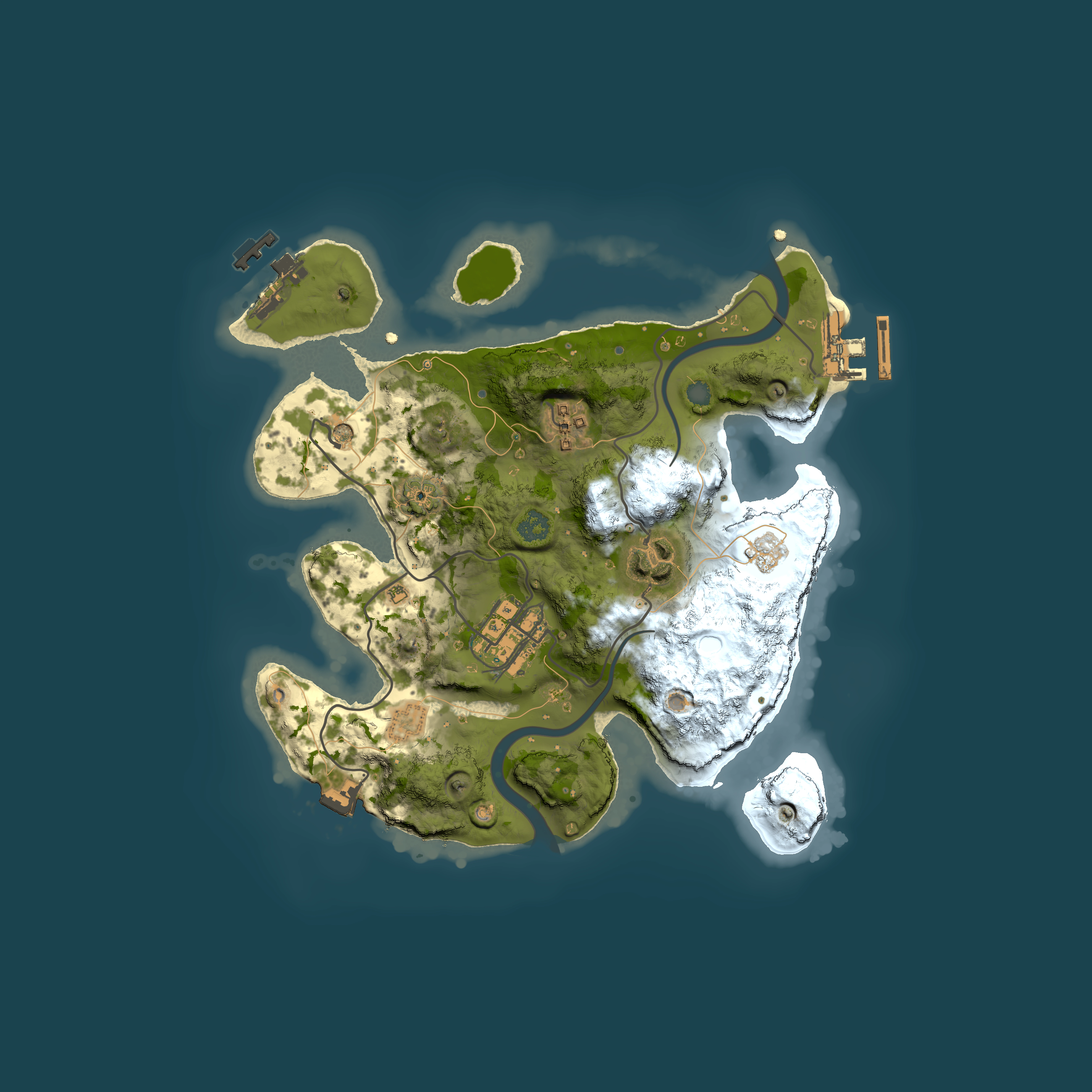 Full top-down render of Rust map seed 928370239, 2500x2500m